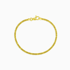 Gold Byzantine Link Chain Bracelet