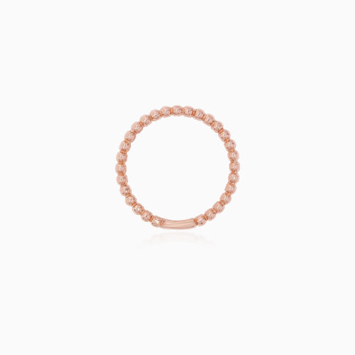 Rose Gold Beaded Band Ring