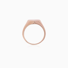 Rose Gold Heart Signet Ring