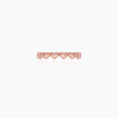 Rose Gold Heart Band Ring