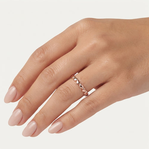 Rose Gold Heart Band Ring