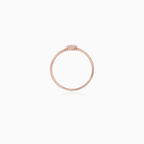 Rose Gold Bezel Set Solitaire Ring
