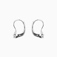 Boucles d'oreilles pendantes en forme de fleur avec accent en rubis