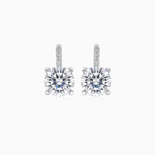 Accent white gold earrings