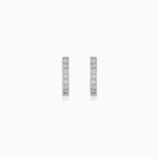 White Gold Cubic Zirconia Drop Earrings