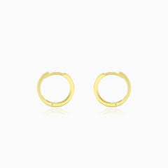 Kruhové naušnice ze žlutého zlata s kubickými zirkony