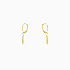 Sculpted Yellow Gold Teardrop Earrings