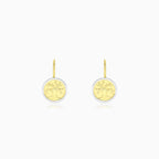 Tree of life gold drop earrings