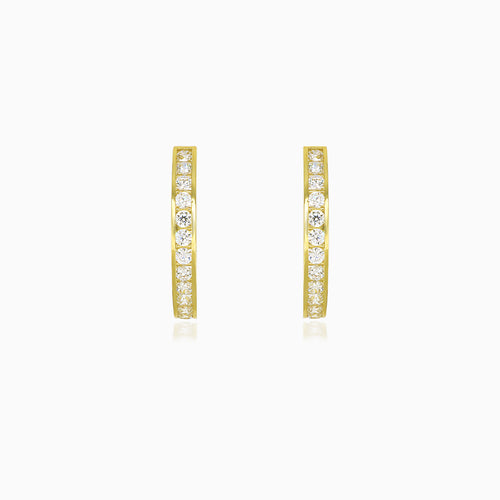 Elegante Gold-Hoops mit Zirkonia