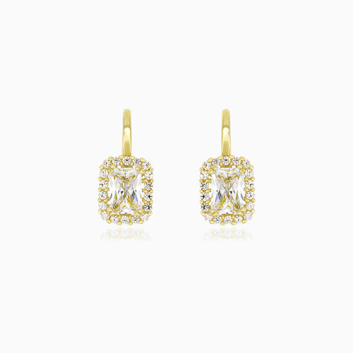 Royaler Gold-Ohrring mit Zirkonia im Tropfen-Design