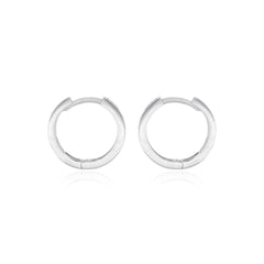 Elegant white gold hoops with cubic zirconia