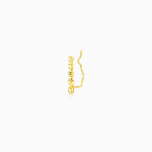 Yellow Gold Five-Stone Zirconia Ear Climber