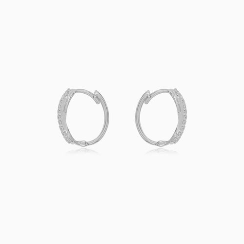White Gold Infinity Cubic Zirconia Earrings
