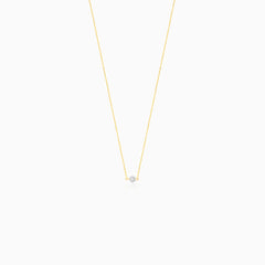 Zlatý náhrdelník s jednou perlou 3.5mm