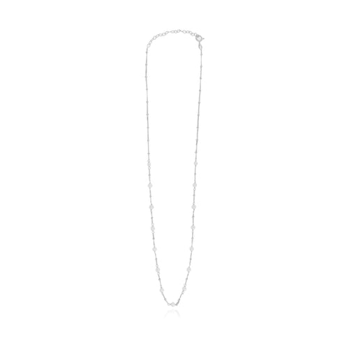 Collar de oro blanco con perlas de agua dulce