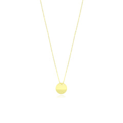 Collar de cadena de oro amarillo con medallón