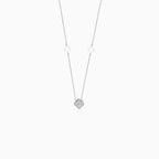 Silver Clover Station Necklace with Pendants