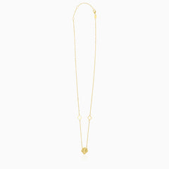 Gold Clover Motif Pendant Necklace