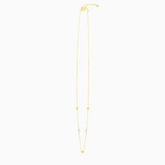 Gold Bead And Pearl Necklace