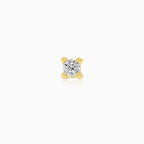 Yellow Gold Solitaire Ear Piercing
