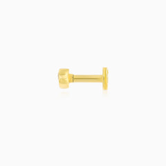 Piercing do Ucha ze Žlutého Zlata s Kapkou