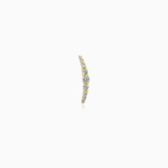 Yellow Gold Graduated Zirconia Ear Piercing
