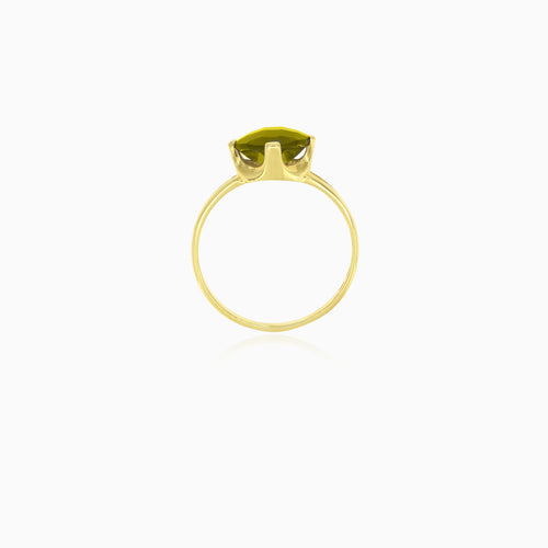 Schlichter Modavit-Goldring im Kissenschliff