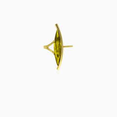 Bague élégante en moldavite taille marquise