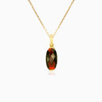 Garnet oval pendant