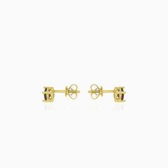 Classic round garnet stud earrings