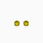 Elegant moldavite stud earrings