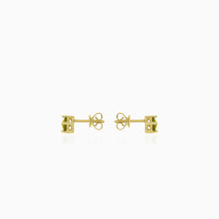 Elegant moldavite stud earrings