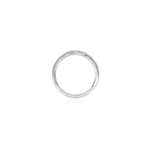 V-förmiger Ring mit weißem Opal