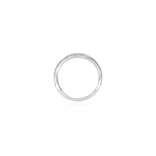 Anillo en forma de V con ópalo azul