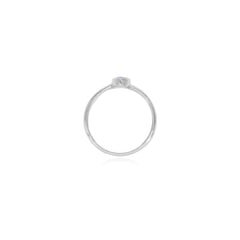 Sterling silver ring with oval blue opal