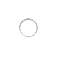 Sterling silver ring with white opal triangle design