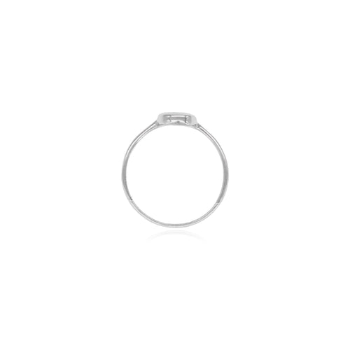 Anillo de plata esterlina con ópalo blanco