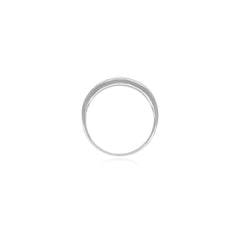 Simple silver ring with white opal