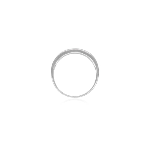 Einfacher Silberring mit weißem Opal