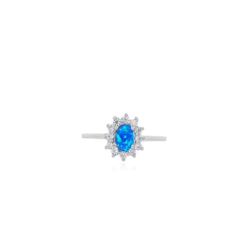 Königlicher blauer Opal-Ring