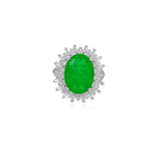 Royal Sterling Silberring mit ovalem Smaragd