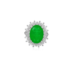 Royal Sterling Silberring mit ovalem Smaragd
