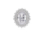 Bague en argent élégante avec design halo