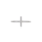 Eleganter Kreuz-Design-Sterlingsilber-Ring