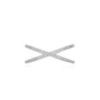 Schicker X-Design Damenring aus Silber