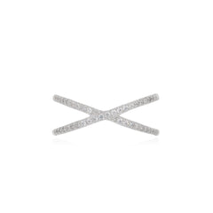 Schicker X-Design Damenring aus Silber