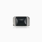 Silver princess enamel luster men ring