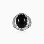 Oval bezel onyx men ring