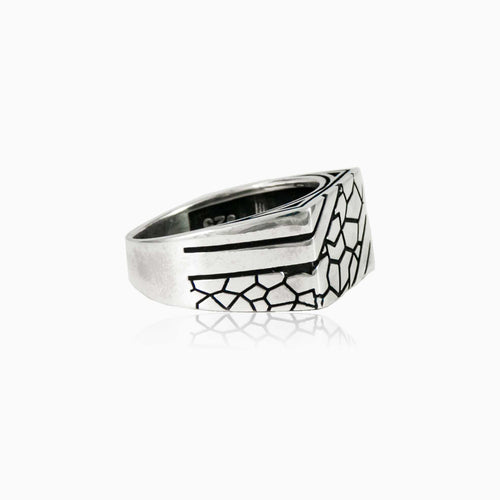 Sterling silver lined men ring