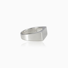 Refined silver classic ring